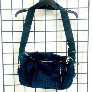 ADIDAS X IVY PARK BLUE HOUNDSTOOTH OVERSIZED WAIST BAG